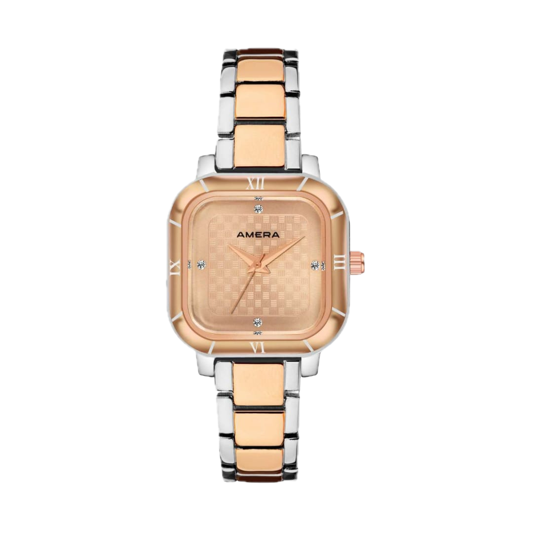 AMERA Rose Gold Square Dial Women’s Watch