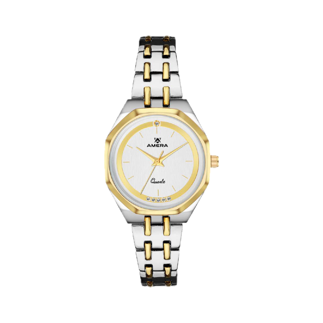 AMERA Rose Gold Crystal Bezel Women’s Watch